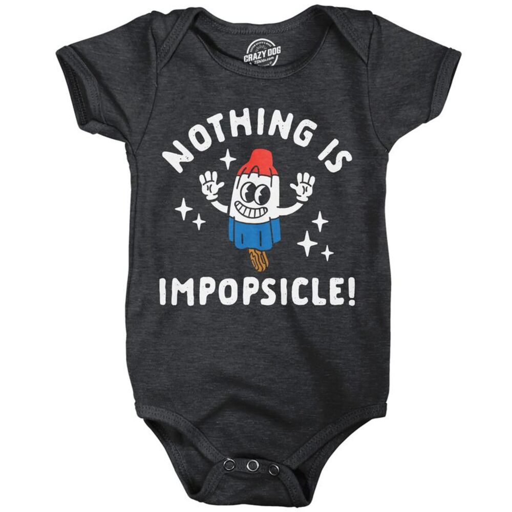 Nothing Is Impopsicle Baby Bodysuit Funny Sarcastic Ice Pop Jumper For Infants